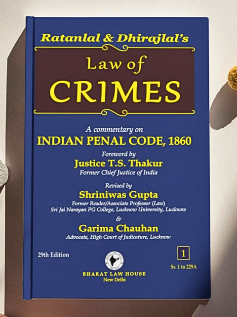 Law of CRIMES by RATANLAL & DHIRAJLAL (Set of 3 Vols.) – 29th Edition | 2023