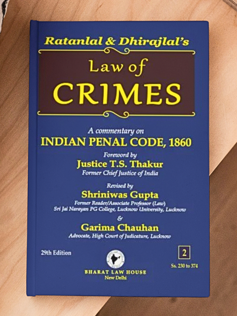 Law of CRIMES by RATANLAL & DHIRAJLAL (Set of 3 Vols.) – 29th Edition | 2023