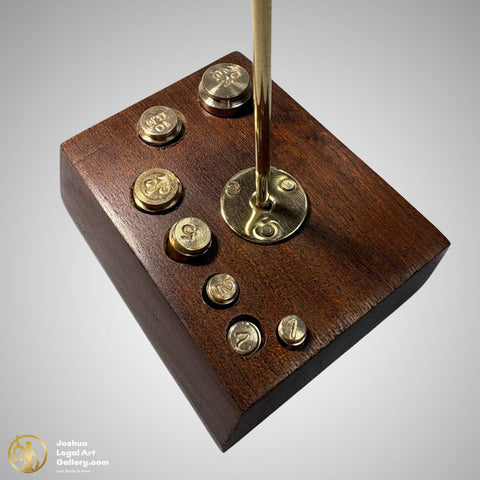 Lawyer's Premium Wooden Brass Scale of Justice