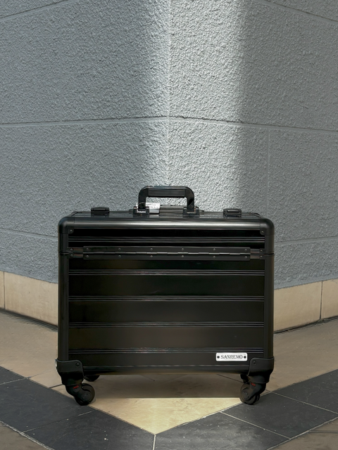 San Remo, Pilot Aluminium Trolley Bag (Black)