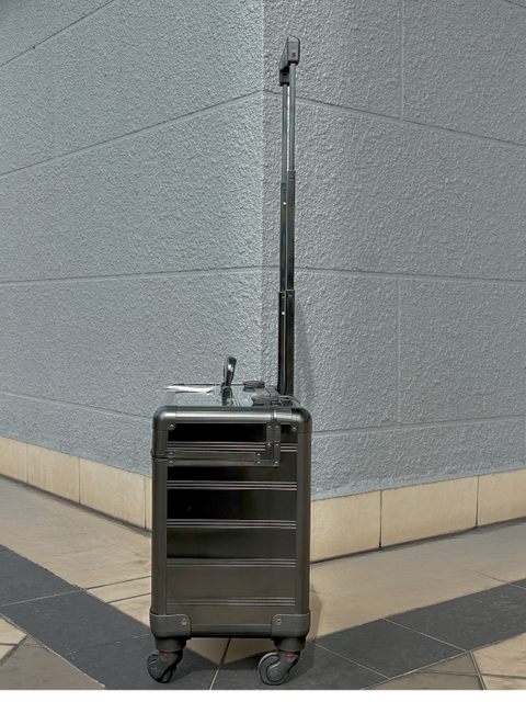 San Remo, Pilot Aluminium Trolley Bag (Black)