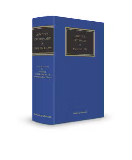 Jowitt's Dictionary of English Law, 7th Edition by Daniel Greenberg CB | 2026*
