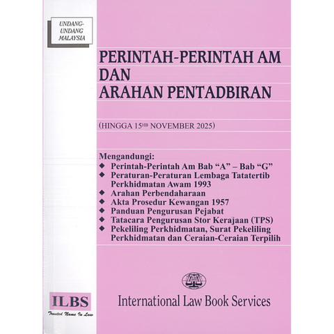 Perintah-Perintah Am dan Arahan Pentadbiran [Hingga 15hb November 2025]