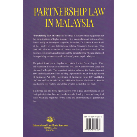 Partnership Law in Malaysia By Dr. Samsar Kamar Latif