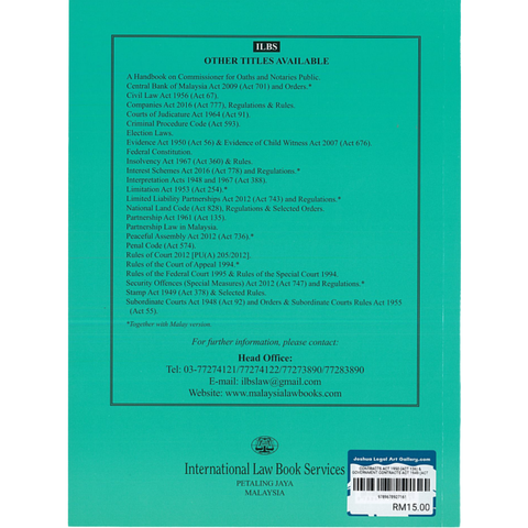 Contracts Act 1950 (Act 136) & Government Contracts Act 1949 (Act 120) [As At 10th November 2025]