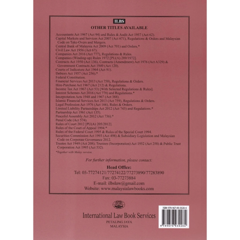 Insolvency Act 1967 (Act 360) & Rules [As At 20th November 2023]