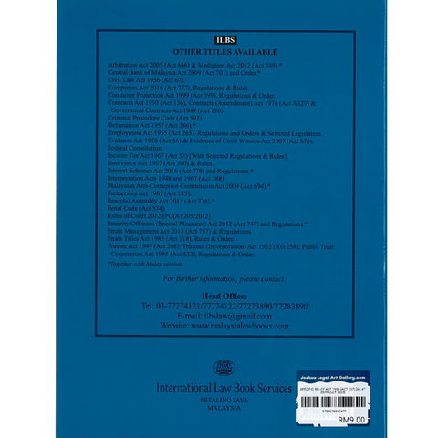 Specific Relief Act 1950 (Act 137) [As At 20th July 2025]