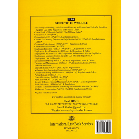 Industrial Relations Act 1967 (Act 177), Rules & Regulations [As At 5th July 2025]