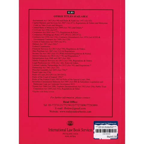 Insolvency Act 1967 (Act 360) & Rules [As At 20th September 2025]