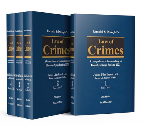 Ratanlal & Dhirajal: Law of Crimes, 30th Edition (4 Volumes) | 2025*