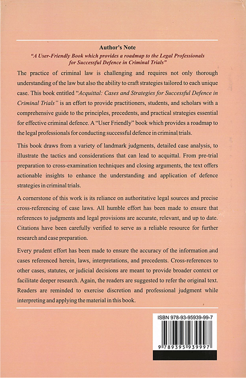 Acquittal: Cases and Strategies For Successful Defence In Criminal Trials | 2025
