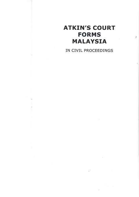 Atkin’s Court Forms Malaysia (19 Bound Vols)