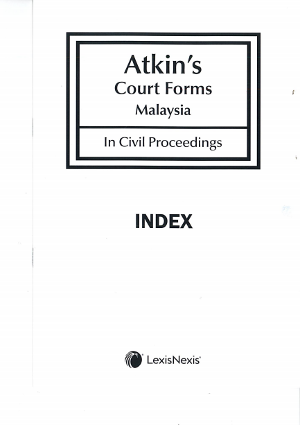 Atkin’s Court Forms Malaysia (19 Bound Vols)