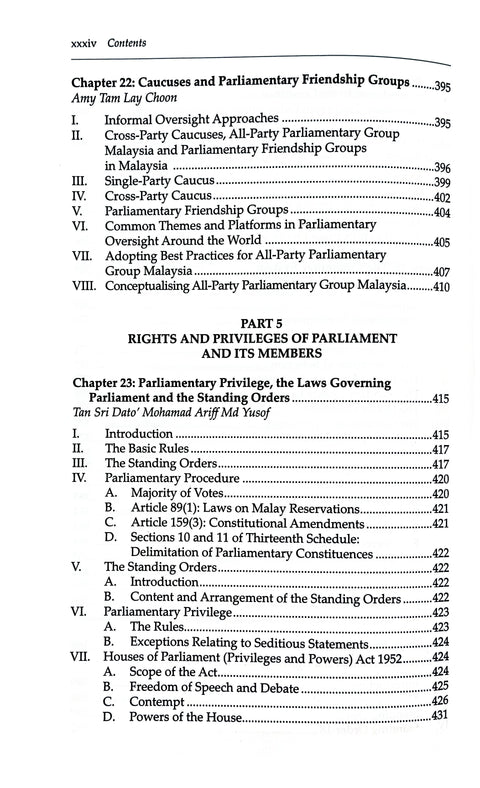Law, Principles and Practice in the Dewan Rakyat (House of Representatives) of Malaysia