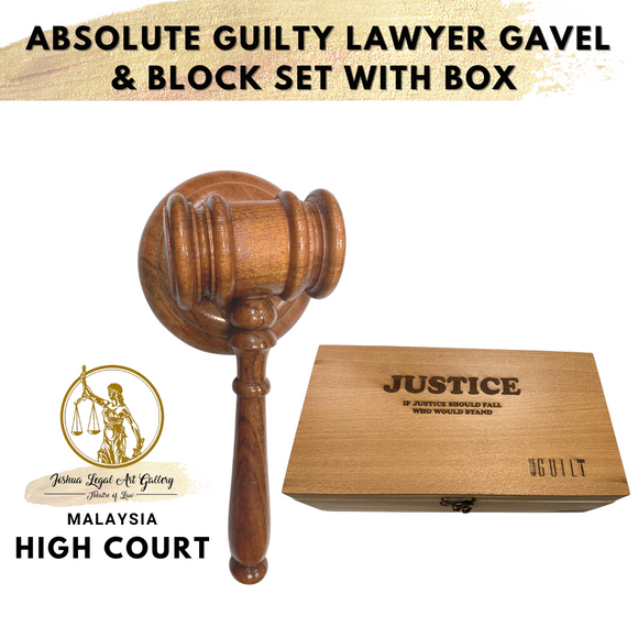 Absolute Guilty Lawyer Gavel and Block Set With Box