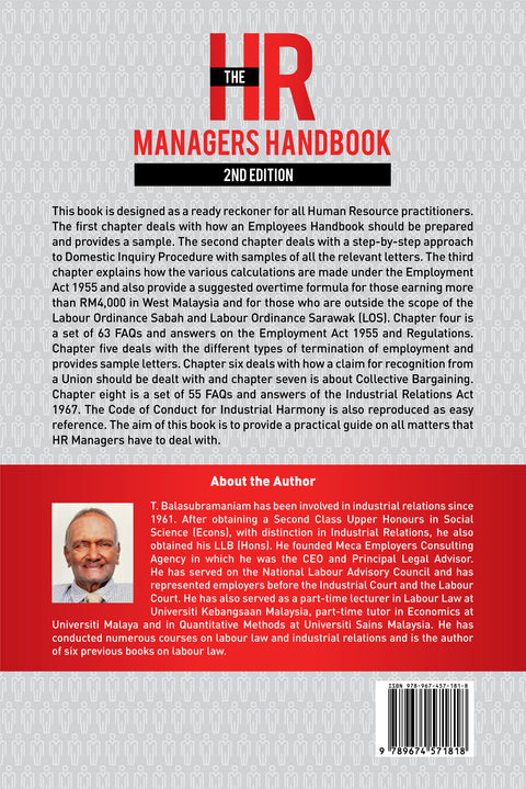 The HR Managers Handbook, 2nd Edition by T. Balasubramaniam | 2024