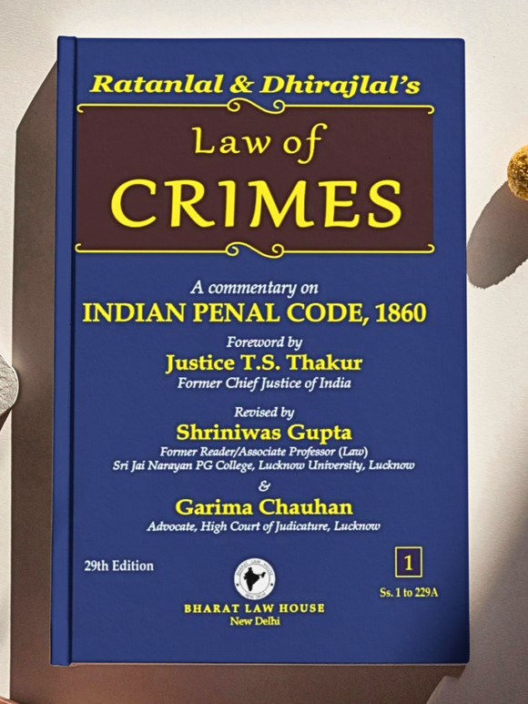 Law of CRIMES by RATANLAL & DHIRAJLAL (Set of 3 Vols.) – 29th Edition | 2023 *