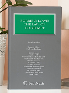 Borrie and Lowe: The Law of Contempt, 4th Edition
