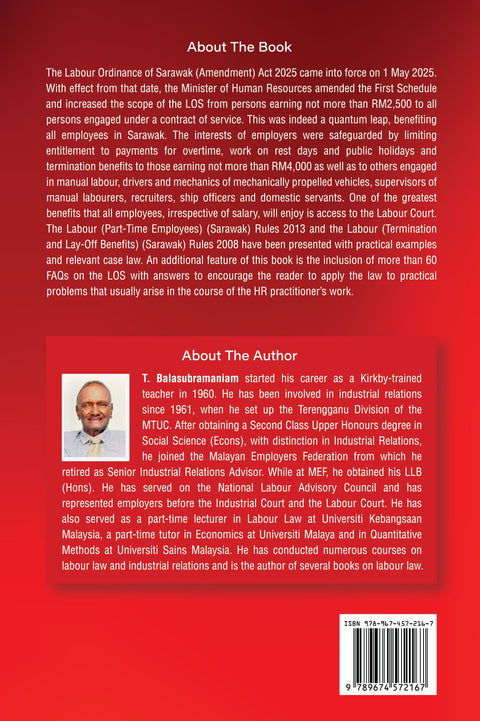 A Practical Guide to Labour Ordinance of Sarawak by T. Balasubramaniam | 2026*