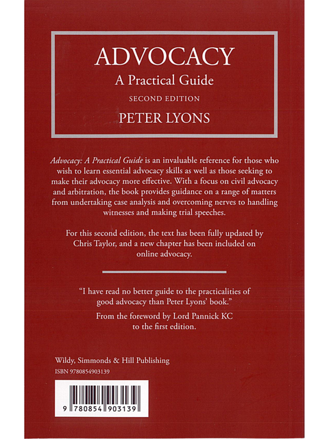 Advocacy: A Practical Guide, 2nd ed by Peter Lyons | 2026