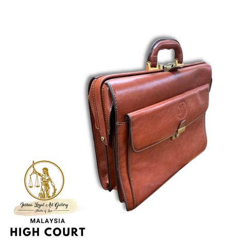 Brown Leather briefcase (Handheld)