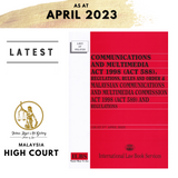 Communication And Multimedia Act 1998 (Act 588) (As At 5th April 2023)