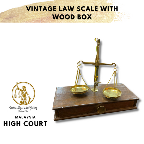 Vintage Law Scale with Wood Box