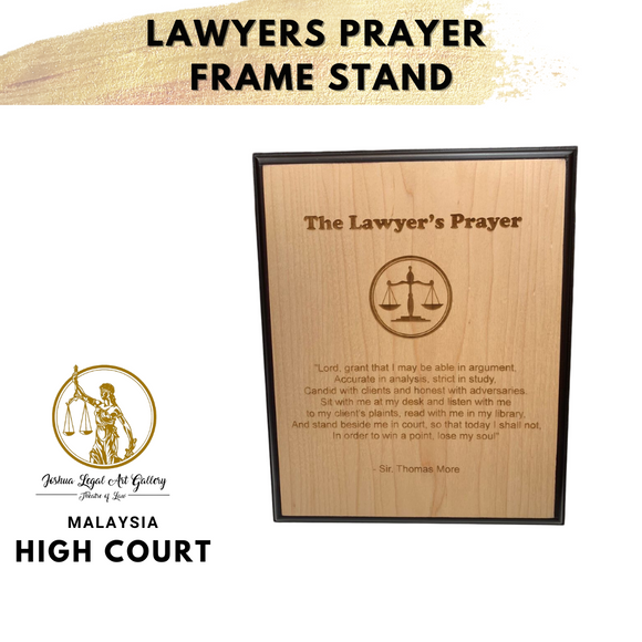 Lawyers Prayer Frame Stand