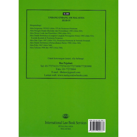 Undang-Undang Am Malaysia – Jilid IV (Hingga 20hb Januari 2023)