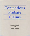 Contentious Probate Claims freeshipping - Joshua Legal Art Gallery - Professional Law Books
