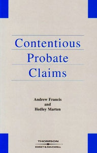 Contentious Probate Claims freeshipping - Joshua Legal Art Gallery - Professional Law Books