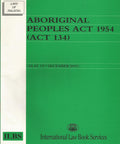 Aboriginal Peoples Act 1954(Act 134) freeshipping - Joshua Legal Art Gallery - Professional Law Books