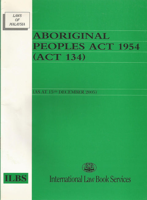 Aboriginal Peoples Act 1954(Act 134) freeshipping - Joshua Legal Art Gallery - Professional Law Books