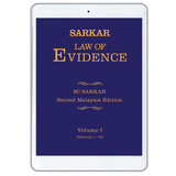 Sarkar Law of Evidence, 2nd Malaysia Edition  (E-book) freeshipping - Joshua Legal Art Gallery - Professional Law Books