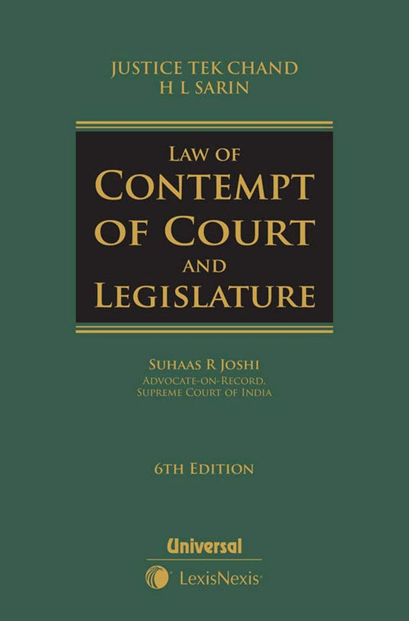 Law of Contempt of Court and Legislature, 6th Ed (Hardcover) | LexisNexis