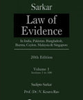Sarkar: Law of Evidence, 20th Ed. (Indian) freeshipping - Joshua Legal Art Gallery - Professional Law Books