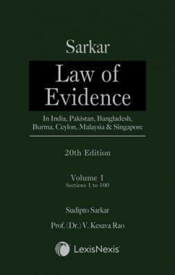 Sarkar: Law of Evidence, 20th Ed. (Indian) freeshipping - Joshua Legal Art Gallery - Professional Law Books