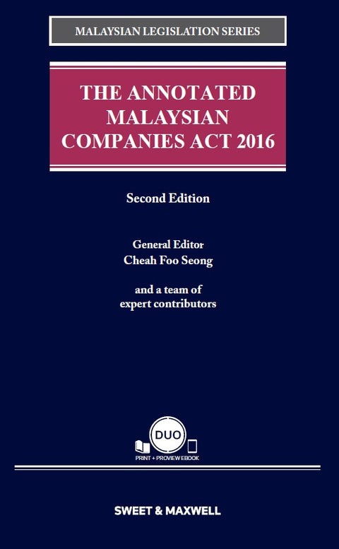 The Annotated Malaysian Companies Act 2016, 2nd Edition freeshipping - Joshua Legal Art Gallery - Professional Law Books