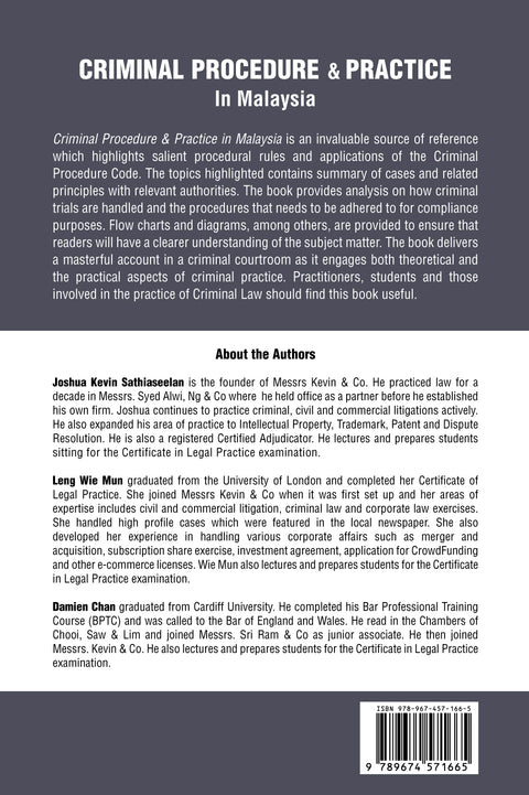 Criminal Procedure & Practice In Malaysia by Joshua Kevin, Leng Wie Mun & Damien