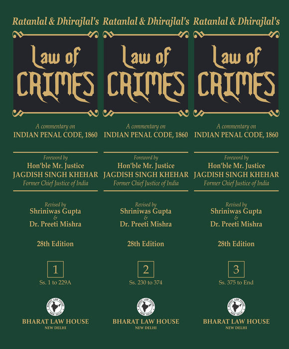 Law of Crimes, 28th Edition (3 Volumes) freeshipping - Joshua Legal Art Gallery - Professional Law Books