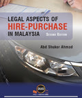 Legal Aspects of Hire-Purchase in Malaysia, 2nd Edition freeshipping - Joshua Legal Art Gallery - Professional Law Books