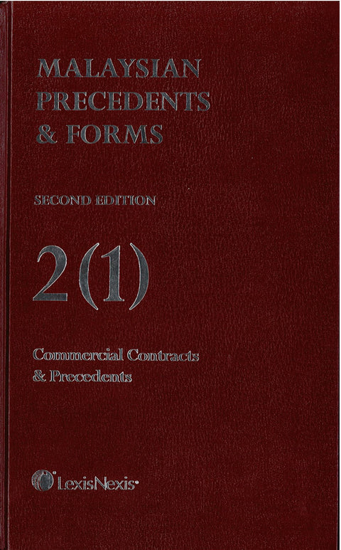 Malaysian Precedents & Forms Second Edition 2(1) 2(2) Commercial Contracts & Precedents freeshipping - Joshua Legal Art Gallery - Professional Law Books