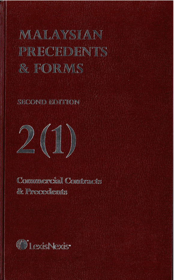 Malaysian Precedents & Forms Second Edition 2(1) 2(2) Commercial Contracts & Precedents freeshipping - Joshua Legal Art Gallery - Professional Law Books