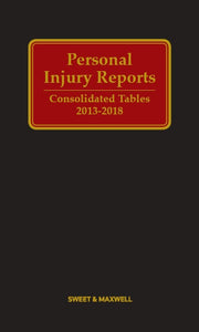 PERSONAL INJURY REPORTS CONSOLIDATED TABLES 2013-2018 freeshipping - Joshua Legal Art Gallery - Professional Law Books