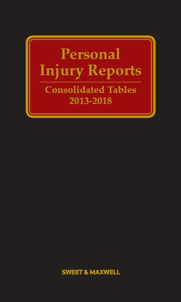 PERSONAL INJURY REPORTS CONSOLIDATED TABLES 2013-2018 freeshipping - Joshua Legal Art Gallery - Professional Law Books