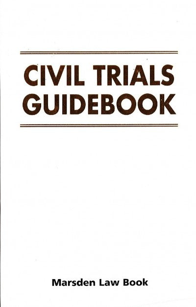 Civil Trials Guidebook freeshipping - Joshua Legal Art Gallery - Professional Law Books