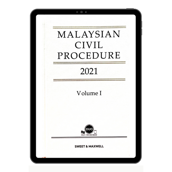 Malaysian Civil Procedure 2021, (Malaysian White Book) | E-Book