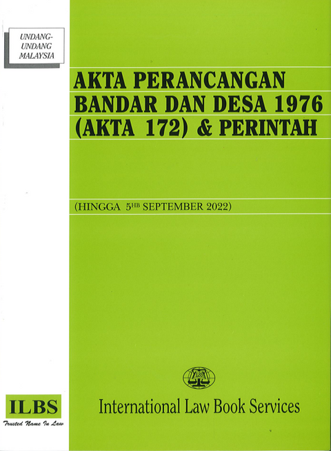 Akta Perancangan Bandar Dan Desa 1976 (Akta 172) & Perintah (Hingga 5hb September 2022)