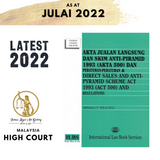 Akta Jualan Langsung dan Skim Anti-Piramid 1993 (Akta 500) dan peraturan-peraturan & Direct Sales and Anti- Pyramid scheme Act 1993 (Act 500) and Regulations (Hingga 1HB Julai 2022)