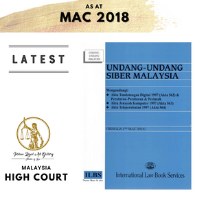 Undang-Undang Siber Malaysia (Hingga 1hb Mac 2018)